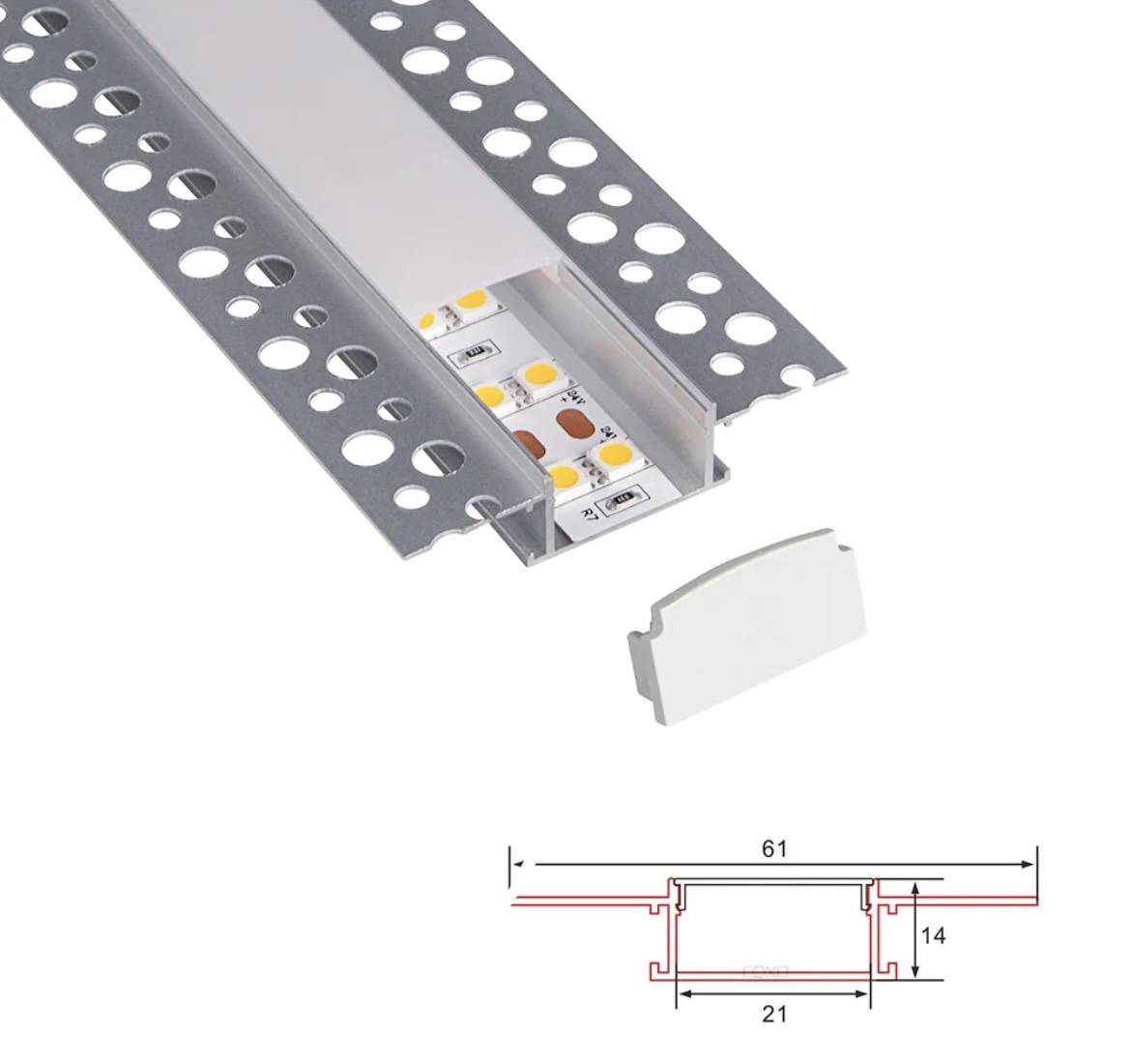 Plaster in LED profile (2m)